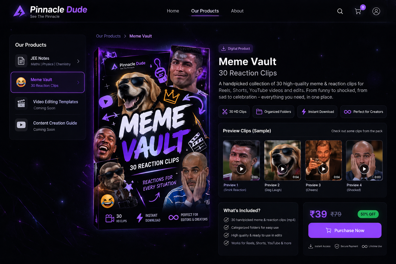 Meme Vault 30 Reaction Clips